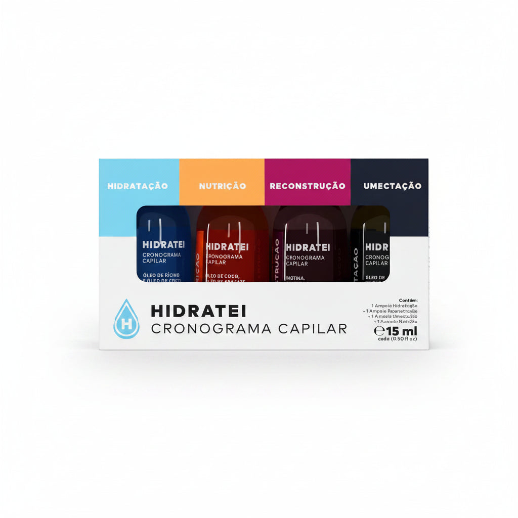 Kit de Ampolas Hidratei Cronograma Capilar 4x15ml
